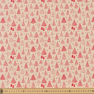 Scandi Christmas Many Trees 112 cm Fabric Multicoloured 112 cm