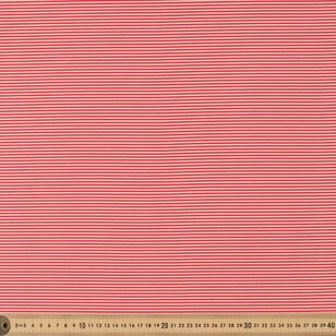 Scandi Christmas Stripe 112 cm Cotton Fabric Red 112 cm