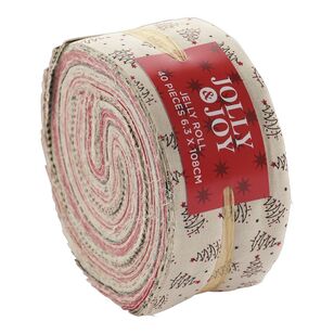 Jolly & Joy Christmas Scandi Mix Jelly Roll Multicoloured 6.2 x 112 cm