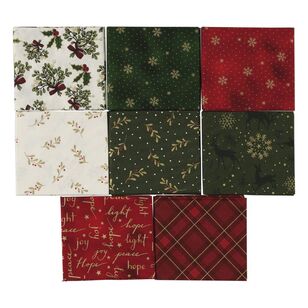 Christmas Metallics Flat Fat Bundle, 8 pieces Multicoloured 50 x 52 cm