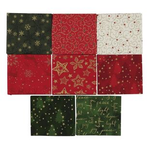 Christmas Metallics 2 Flat Fat Bundle, 8 pieces Multicoloured 50 x 52 cm