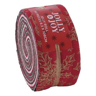 Christmas Metallics Jelly Roll, 40 pieces Multicoloured 6.2 x 112 cm