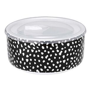Ladelle Prep Intrinsic Microwave Food Bowl Intrinsic Black Dots