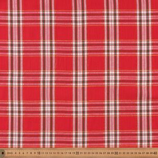 Christmas Check 148 cm Yarn Dyed Tablecloth Fabric Multicoloured 148 cm