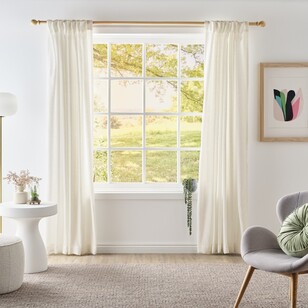 KOO Bronte Sheer Concealed Tab Top Curtains Natural