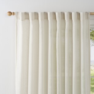 KOO Bronte Sheer Concealed Tab Top Curtains Natural