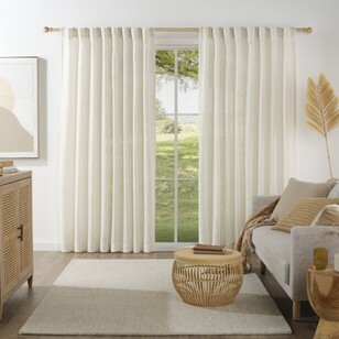 KOO Bronte Sheer Concealed Tab Top Curtains Natural