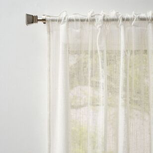 Dover Sheer Multi Header Sheer Curtain Pair White