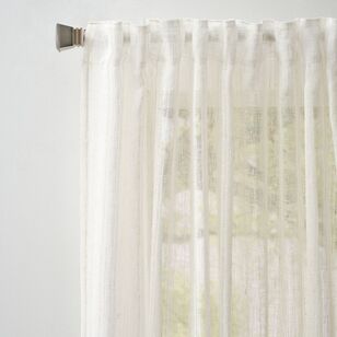 Dover Sheer Multi Header Sheer Curtain Pair White