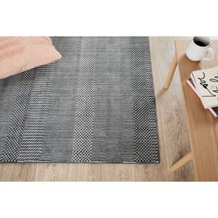 Luxury Living Opulence 1 New Zealand Wool & Viscose Rug Anthacite 230 x 160 cm