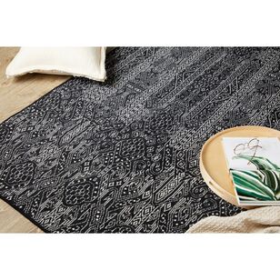 Luxury Living Opulence 1 New Zealand Wool & Viscose Rug Black 230 x 160 cm