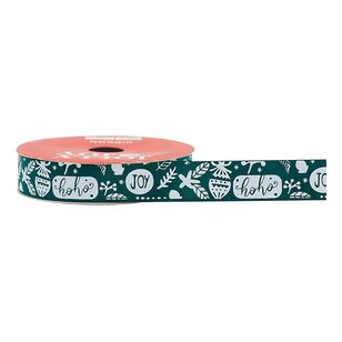 Jolly & Joy 16mm Green Christmas Satin Ribbon Green 16 mm