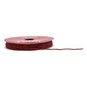 Jolly & Joy 2mm Metallic Red Christmas Cord Red 3 m