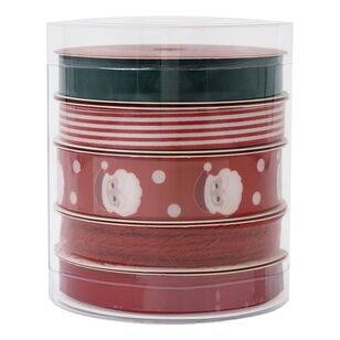 Jolly & Joy Spot Stripe Christmas Ribbon 5-pack Multicoloured