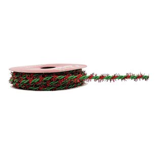 Jolly & Joy Green with Red Tinsel Christmas Cord Green & Red