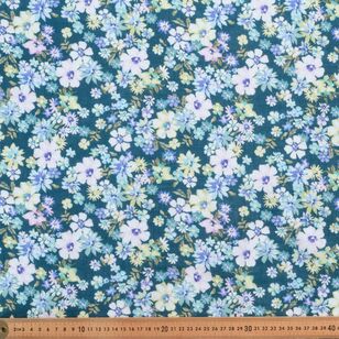 Melanie 112 cm Cotton Slub Fabric Teal 112 cm