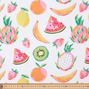 Fruity 112 cm Cotton Slub Fabric White 112 cm