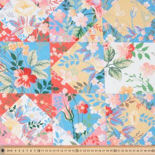 Bouquet Patchwork 112 cm Cotton Slub Fabric Multicoloured 112 cm