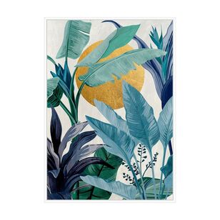 Frame Depot Tropical Palm With Foil Multicoloured 100 x 140 cm