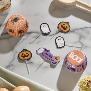 Spooky Hollow 24-piece Halloween Cupcake Decoration Set Multicoloured