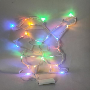 Jolly & Joy Illuminated LED Santa Christmas Window Decoration Multicoloured