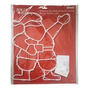 Jolly & Joy Illuminated LED Santa Christmas Window Decoration Multicoloured