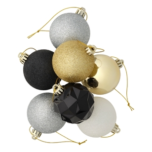 Jolly & Joy 70 Pack Christmas Baubles Noel Noir