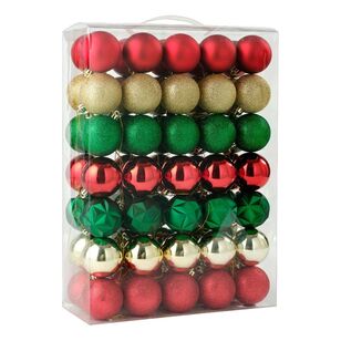 Jolly & Joy 70 Pack Christmas Baubles Traditional