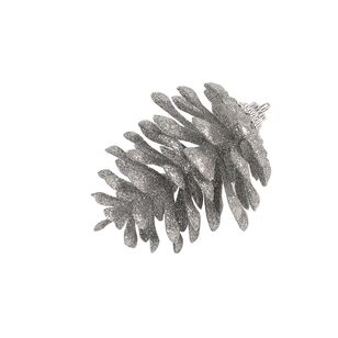 Jolly & Joy Faux Pine Cone Christmas Tree Decoration Silver