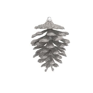 Jolly & Joy Faux Pine Cone Christmas Tree Decoration Silver