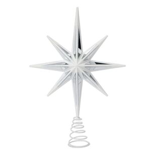 Jolly & Joy Luxe White Star Christmas Tree Topper White