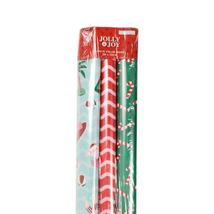 Jolly & Joy Variety Christmas Wrap 3-pack Multicoloured