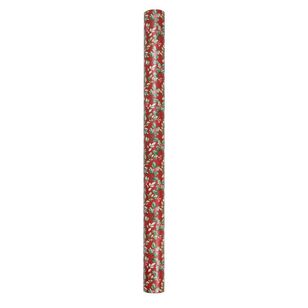 Jolly & Joy Red Foliage Christmas Wrap Multicoloured