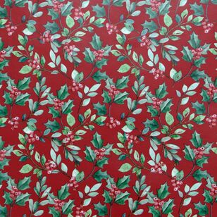 Jolly & Joy Red Foliage Christmas Wrap Multicoloured