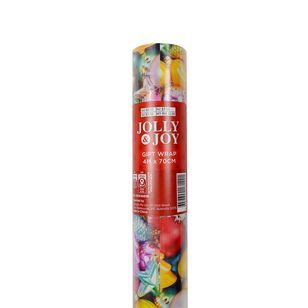 Jolly & Joy Bauble Print Christmas Wrap Multicoloured 76 cm x 5 m