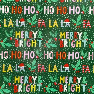 Jolly & Joy Fa La La Christmas Wrap Multicoloured