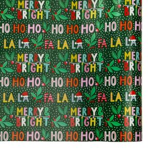 Jolly & Joy Fa La La Christmas Wrap Multicoloured