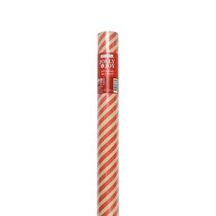 Jolly & Joy Red Stripe Christmas Wrap Multicoloured