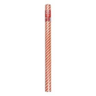 Jolly & Joy Red Stripe Christmas Wrap Multicoloured