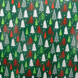 Jolly & Joy Xmas Trees Christmas Wrap Multicoloured