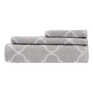 Emerald Hill Kay Jacquard Towel Collection Ash Grey