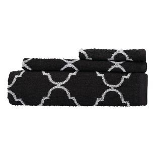 Emerald Hill Kay Jacquard Towel Collection Black