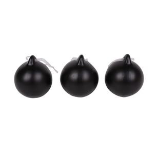 Jolly & Joy Ceramic Christmas Chalkboard Bauble 3-pack Black