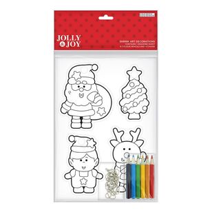 Jolly & Joy Merry Santa Christmas Shrink Art Multicoloured