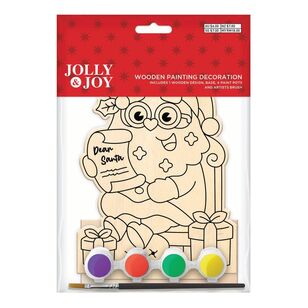 Jolly & Joy Wooden Painting Christmas Decoration Kit Multicoloured