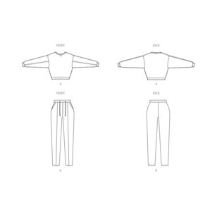 McCall's M8447 Misses' Knit Top and Pants by Brandi Joan Pattern White XS - XL