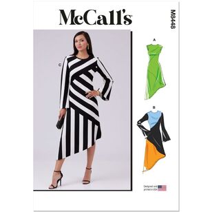 McCall's M8448 Misses' Knit Dress Pattern White