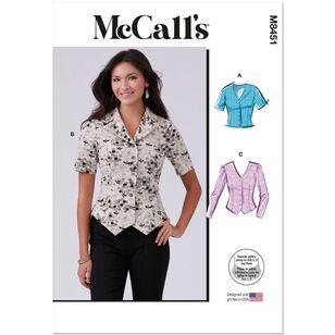 McCall's M8451 Misses' Tops Pattern White
