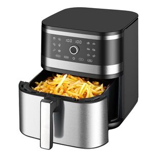 Kitchen Couture Stainless Steel Air Fryer Silver 8 L