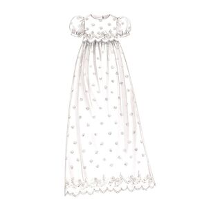 McCall's M8460 Infant's Christening Gown, Romper and Bonnet Pattern White NB - L